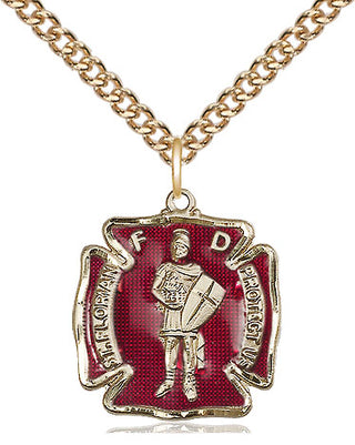 14kt Gold Filled Saint Florian Medal Religious Jewelry Engraved Catholic Saint Jewelry