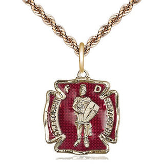 14kt Gold Filled Saint Florian Medal Religious Jewelry Engraved Catholic Saint Jewelry