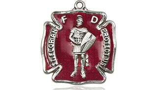 Sterling Silver Saint Florian Medal Religious Jewelry Engraved Catholic Saint Jewelry