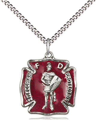 Sterling Silver Saint Florian Medal Religious Jewelry Engraved Catholic Saint Jewelry