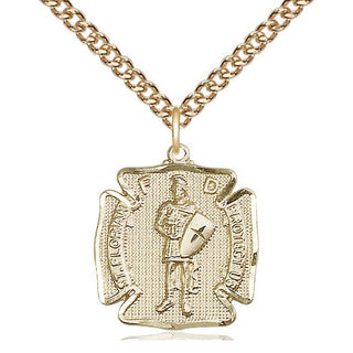 14kt Gold Filled Saint Florian Medal Religious Jewelry Engraved Catholic Saint Jewelry