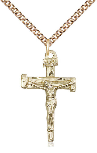 14kt Gold Nail Crucifix Medal