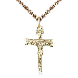 14kt Gold Nail Crucifix Medal