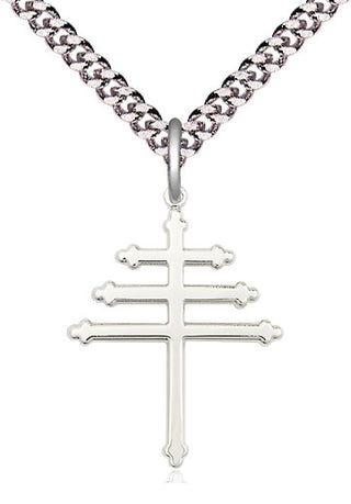 Sterling Silver Maronite Cross Medal Catholic Jewelry