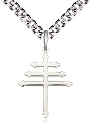 Sterling Silver Maronite Cross Medal Catholic Jewelry