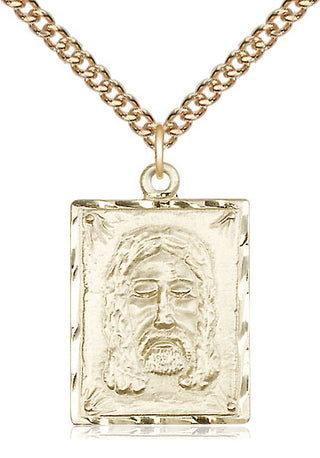 14kt Gold Holy Face Medal