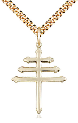 14kt Gold Filled Maronite Cross Medal Catholic Jewelry