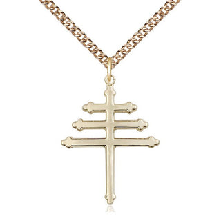 14kt Gold Maronite Cross Medal
