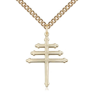 14kt Gold Maronite Cross Medal