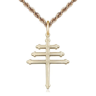 14kt Gold Maronite Cross Medal