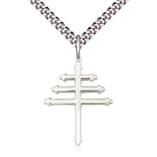 Sterling Silver Maronite Cross Medal Catholic Jewelry