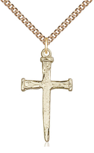 14kt Gold Nail Cross Medal