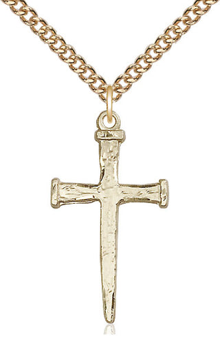 14kt Gold Nail Cross Medal