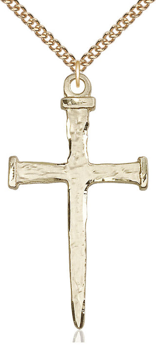 14kt Gold Nail Cross Medal
