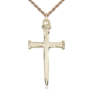 14kt Gold Nail Cross Medal