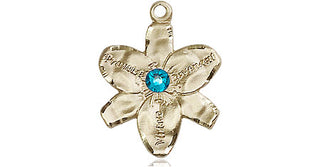 14kt Gold Filled Chastity Pendant with a 3mm Zircon Swarovski stone on an 18-inch Gold Filled Light Curb Chain