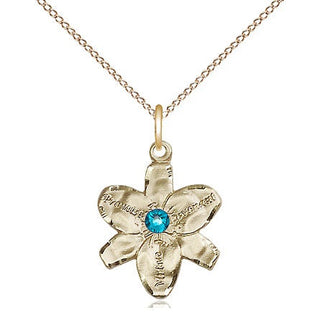14kt Gold Filled Chastity Pendant with 3mm Zircon Swarovski Necklace