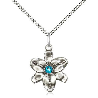 Sterling Silver Chastity Pendant with 3mm Zircon Swarovski stone Necklace