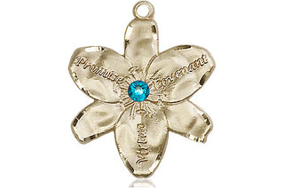14kt Gold Filled Chastity Pendant with a 3mm Zircon Swarovski stone on an 18-inch Gold Filled Light Curb Chain