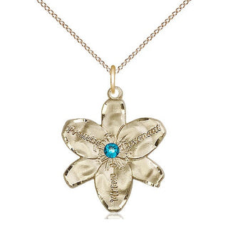 14kt Gold Filled Chastity Pendant with 3mm Zircon Swarovski Necklace