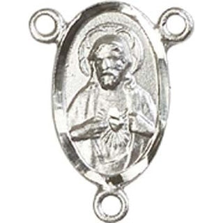 Silver Plate Scapular Rosary Center Rosary Center