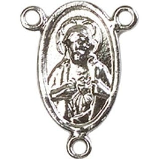 Silver Plate Scapular Rosary Center Rosary Center