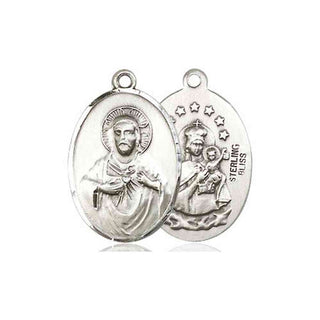 Sterling Silver Scapular Medal Religious Jewelry