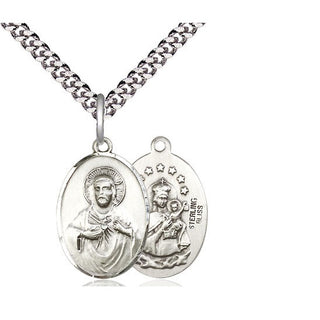 Sterling Silver Scapular Medal Religious Jewelry