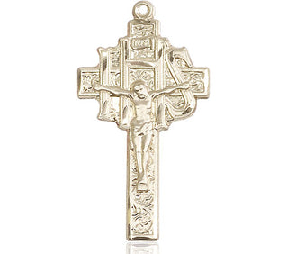 14kt Gold Crucifix-IHS Medal