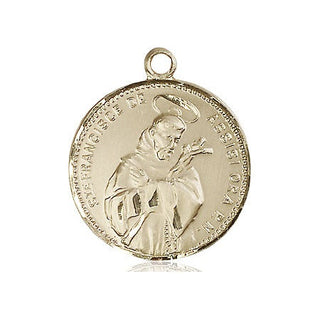 14kt Gold Filled Saint Francis of Assisi Medal