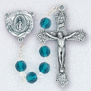 Tanzanite Crystal Aurora Borealis Bead Rosary
