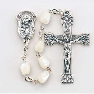 Tear Shape Mother Of Pearl With Deluxe Cross and Center