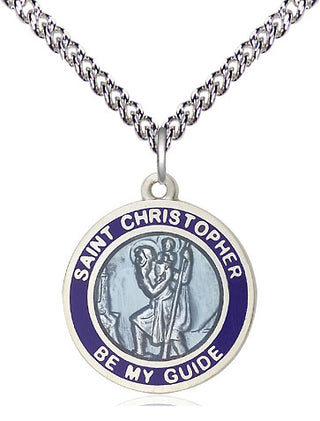 Sterling Silver Saint Christopher Medal Religious Jewelry