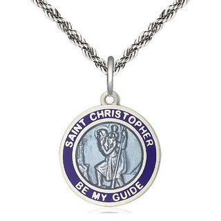 Sterling Silver Saint Christopher Medal Religious Jewelry