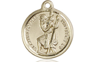 14kt Gold Filled Saint Christopher Medal