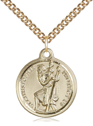 14kt Gold Filled Saint Christopher Medal Religious Jewelry