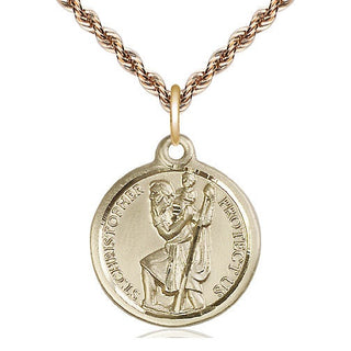 14kt Gold Filled Saint Christopher Medal Religious Jewelry