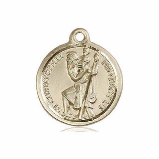 14kt Gold Saint Christopher Medal