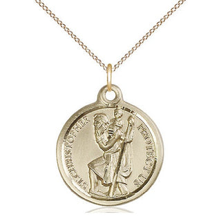 14kt Gold Saint Christopher Medal