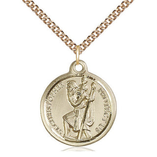 14kt Gold Saint Christopher Medal