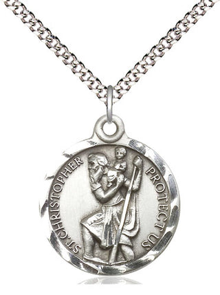 Sterling Silver Saint Christopher Medal Religious Jewelry
