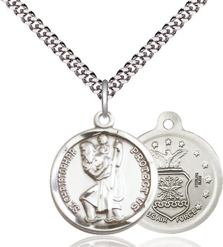 Pewter Saint Christopher Air Force Medal | Medium