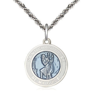 Sterling Silver Saint Christopher Medal Religious Jewelry