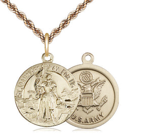 14kt Gold Filled Saint Joan of Arc Army Medal | Medium