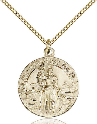 14kt Gold Filled Saint Joan of Arc Medal Religious Jewelry