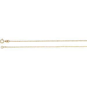16-inch Diamond-Cut Singapore Chain with Spring Ring - 14K Yellow Gold