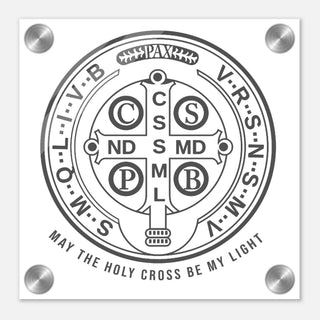 St. Benedict Medal Cross Acrylic Wall Plaque - view 5