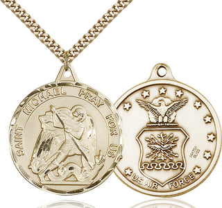 14kt Gold Filled Saint Michael Air Force Medal Catholic Jewelry