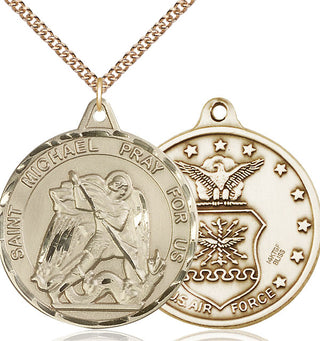 14kt Gold Filled Saint Michael Air Force Medal Catholic Jewelry