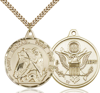 14kt Gold Filled Saint Michael Army Medal Catholic Jewelry